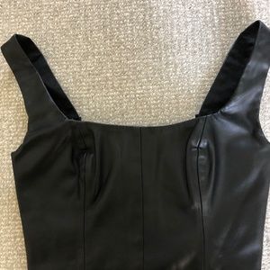 NBD Cropped Leather top